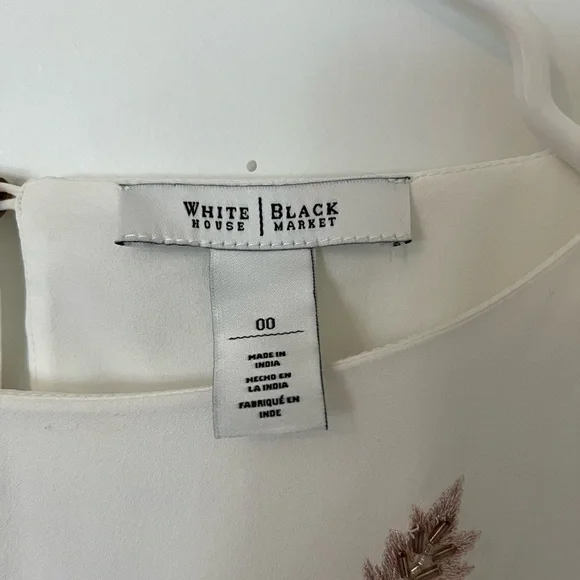 White House Black Market Beaded Blouse - Picture 5 of 7